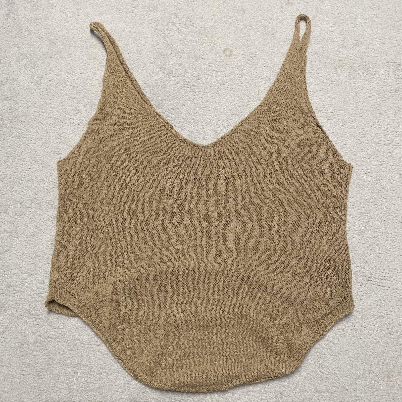 Free People Knit Tank Top In Tan